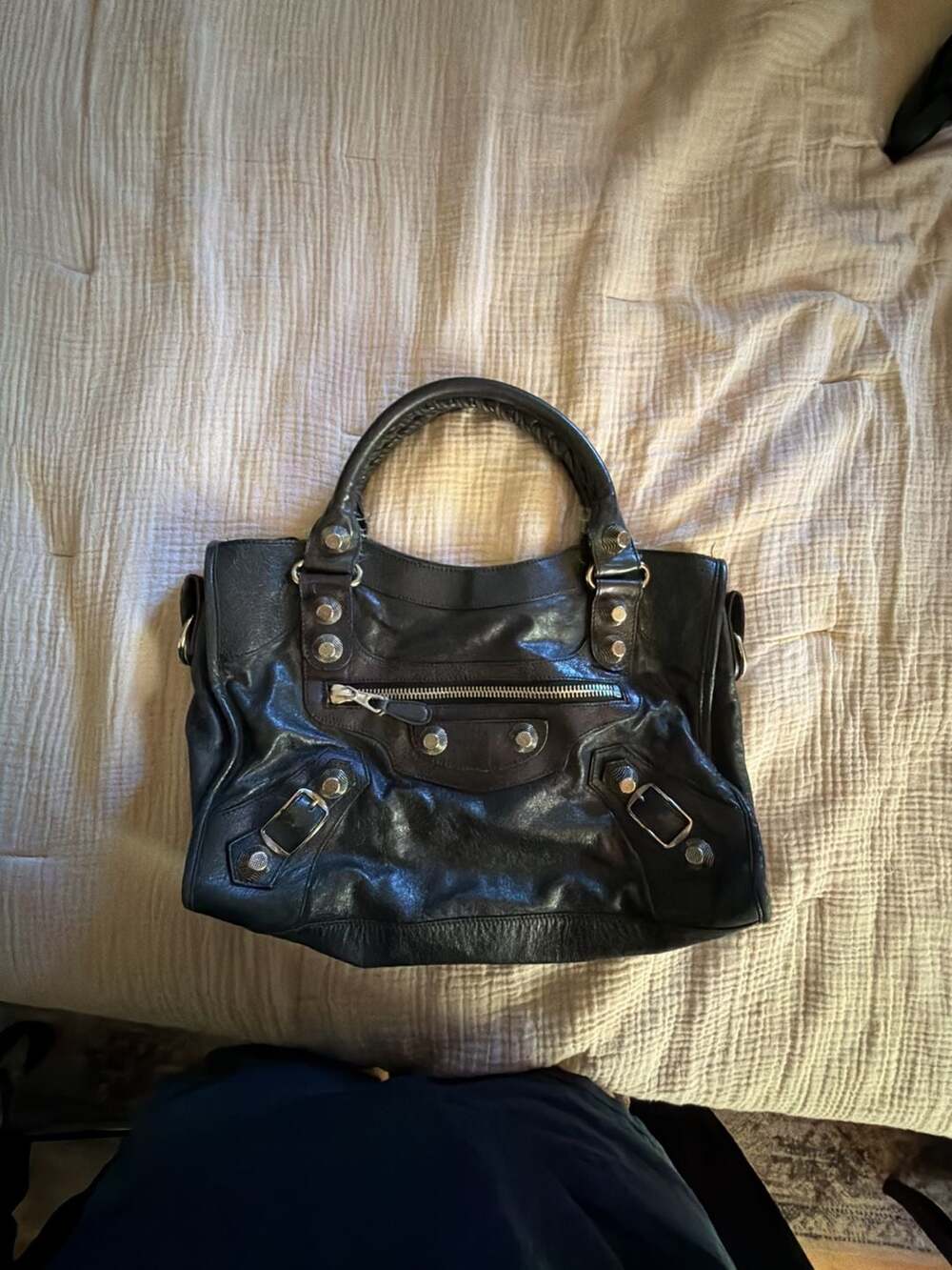 Balenciaga Classic City Motocross Leather Bag